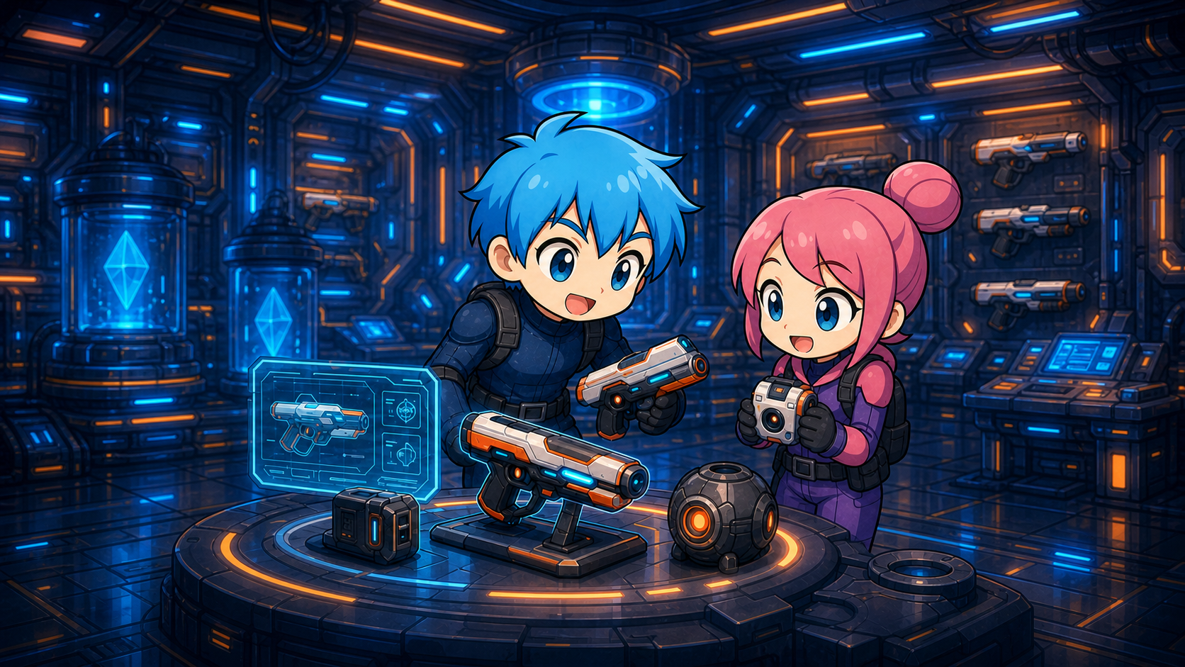 武器を比較するちびキャラのアイキャッチ